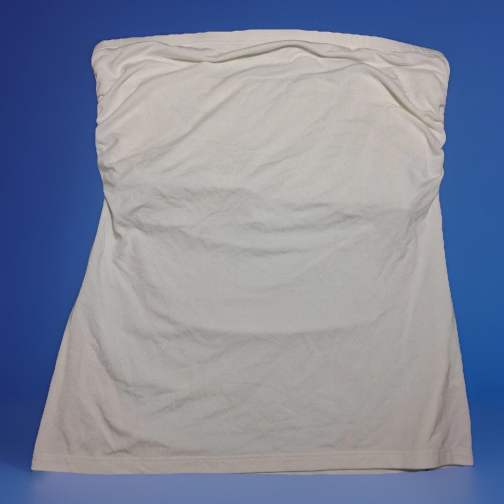 Antistar Women's Junior's White Foldover Strapless Tube Top Size M
